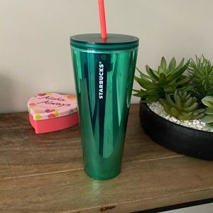 Green mirror Starbucks tumbler